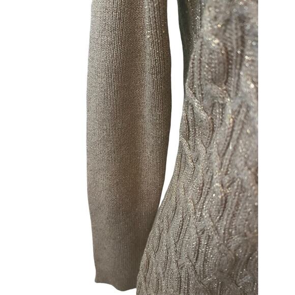 Vintage British Colony of Hong Kong Gold Handmade Wool Blend Sweater  M - Picture 5 of 9